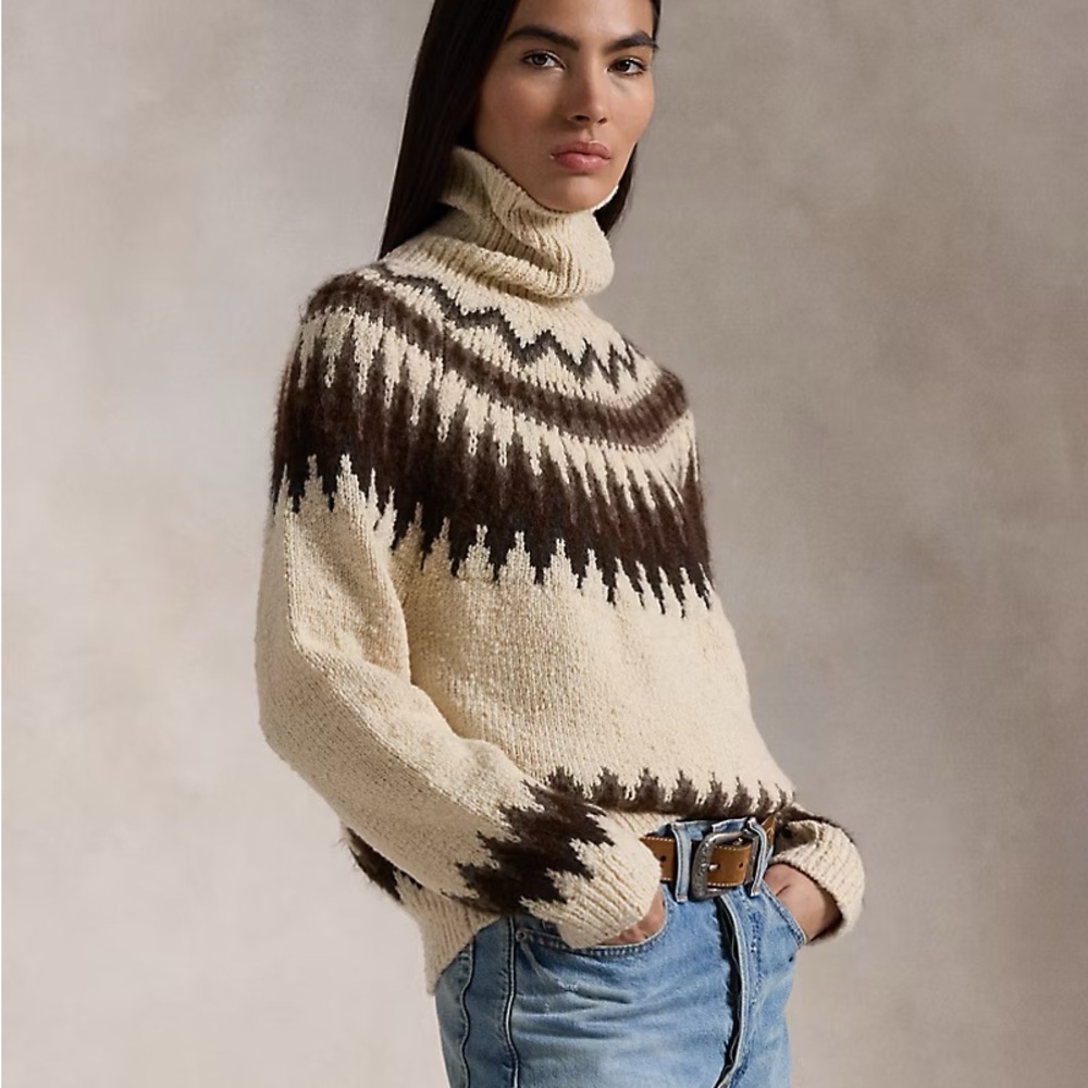 Ralph Lauren 
Fair-isle Roll-neck Sweater In Neutrals